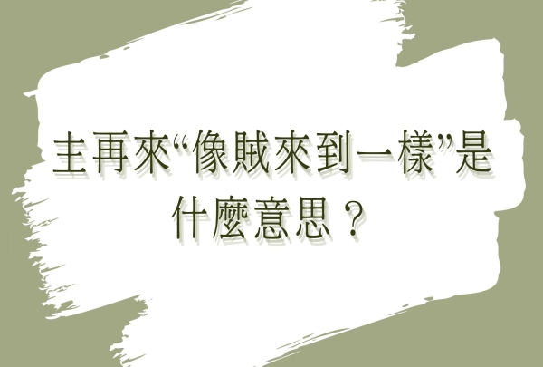 主再來“像賊來到一樣”是什麼意思？